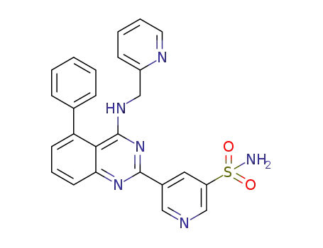 5-(5-phenyl-4-((pyridin-2-ylmethyl)amino)quinazolin-2-yl)pyridine-3-sulfonamide