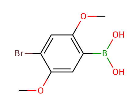 Molecular Structure of 950846-26-1 ((4-Bromo-2,5-dimethoxyphenyl)boronic acid)