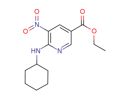 3-Pyridinecarboxylic acid, 6-(cyclohexylamino)-5-nitro-, ethyl ester