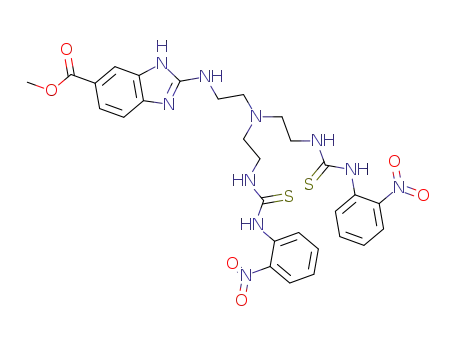 1H-Benzimidazole-5-carboxylic acid,
2-[[2-[bis[2-[[[(2-nitrophenyl)amino]thioxomethyl]amino]ethyl]amino]ethyl]
amino]-, methyl ester