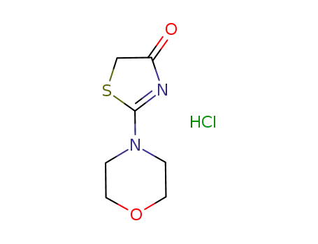 Molecular Structure of 132354-26-8 (4(5H)-Thiazolone, 2-(4-morpholinyl)-, monohydrochloride)