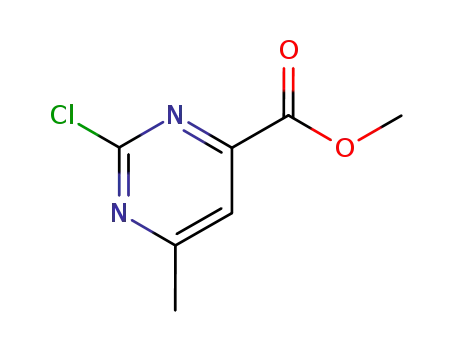 Molecular Structure of 89793-11-3 (METHYL 2-CHLORO-6-METHYLPYRIMIDINE-4-CARBOXYLATE)