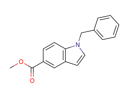 Molecular Structure of 192997-32-3 (1-benzyl-1H-indole-5-carboxylic acid methyl ester)