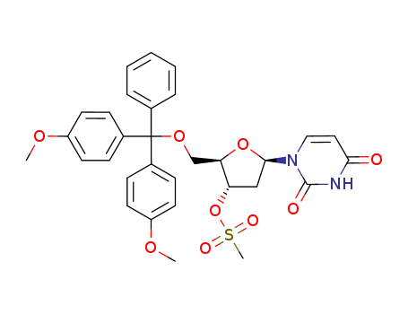 Uridine, 5'-O-[bis(4-methoxyphenyl)phenylmethyl]-2'-deoxy-,3'-methanesulfonate