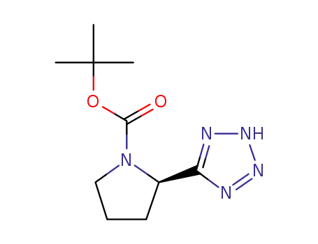 Molecular Structure of 956274-11-6 ((R)-5-(1-Boc-pyrrolidin-2-YL)-1H-tetrazole)
