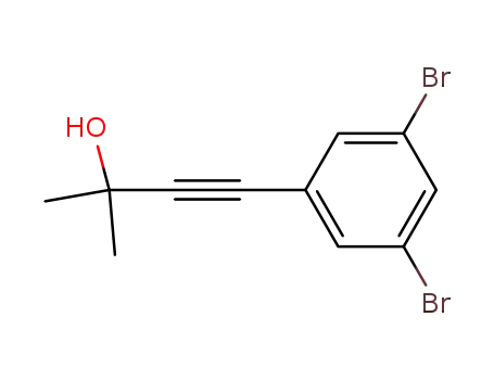Molecular Structure of 313691-72-4 (3-Butyn-2-ol, 4-(3,5-dibromophenyl)-2-methyl-)