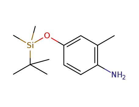Molecular Structure of 347196-56-9 (Benzenamine, 4-[[(1,1-dimethylethyl)dimethylsilyl]oxy]-2-methyl-)
