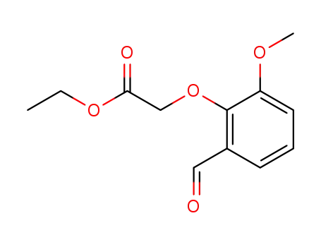 Molecular Structure of 70076-67-4 (ethyl (2-formyl-6-methoxyphenoxy)acetate)