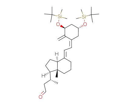 Molecular Structure of 143884-26-8 ((5Z,7E,20R)-1α,3β-bis<(tert-butyldimethylsilyl)oxy>-20-formylmethyl-9,10-seco-5,7,10(19)-pregnatriene)