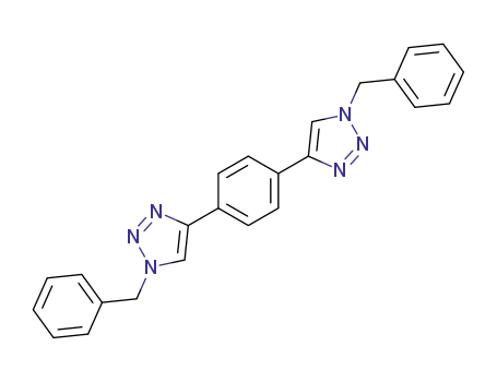 Molecular Structure of 115415-19-5 (1-benzyl-4-(4-(1-benzyl-1H-1,2,3-triazole-4-yl)phenyl)-1H-1,2,3-triazole)