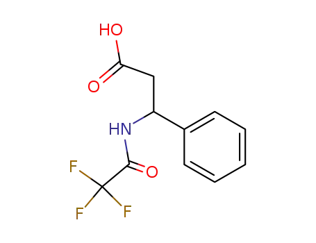 Molecular Structure of 21735-63-7 (3-Phenyl-3-(2,2,2-trifluoroacetaMido)propanoic Acid)