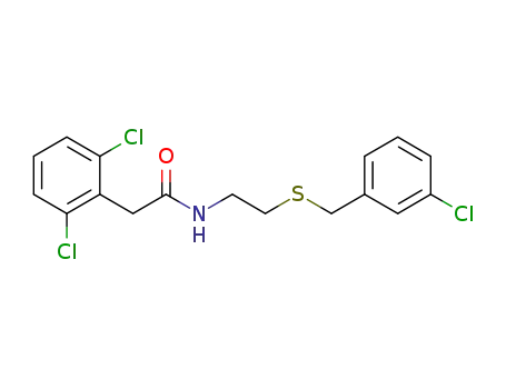 Molecular Structure of 1234381-00-0 (N-[2-(3-chlorobenzylsulfanyl)ethyl]-2-(2,6-dichlorophenyl)acetamide)