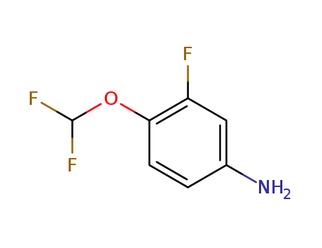 Molecular Structure of 83190-01-6 (4-(Difluoromethoxy)-3-fluoroaniline（WS204099）)