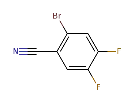 Molecular Structure of 64695-82-5 (2-Bromo-4,5-difluorobenzonitrile)