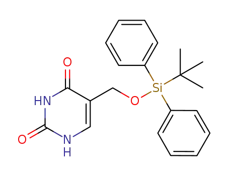 Molecular Structure of 1234711-50-2 (5-(tert-butyldiphenylsiloxy)methyl-1H,3H-pyrimidine-2,4-dione)