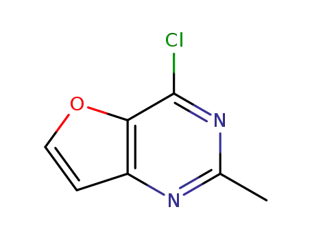 Molecular Structure of 1245647-59-9 (4-Chloro-2-methylfuro[3,2-d]pyrimidine)