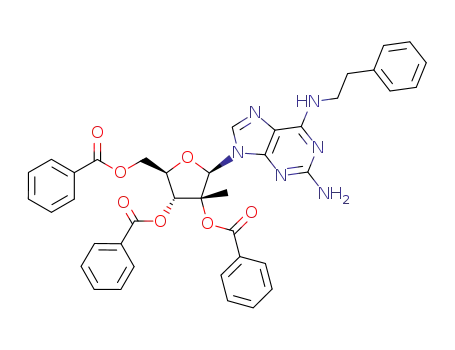 (2R,3R,4R,5R)-2-(2-amino-6-(phenethylamino)-9H-purin-9-yl)-5-(benzoyloxymethyl)-3-methyltetrahydrofuran-3,4-diyl dibenzoate