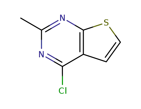 Molecular Structure of 56843-79-9 (4-CHLORO-2-METHYL-THIENO[2,3-D]PYRIMIDINE)