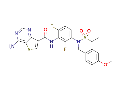 4-amino-N-(2,6-difluoro-3-(N-(4-methoxybenzyl)ethylsulfonamido)phenyl)thieno[3,2-d]pyrimidine-7-carboxamide