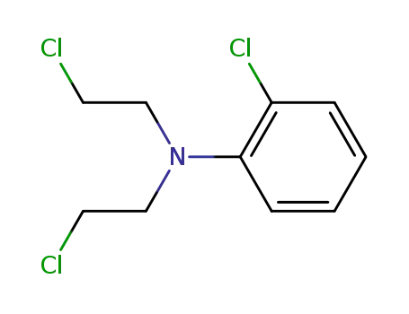 Molecular Structure of 27077-17-4 (N,N-bis(2-chloroethyl)-2-chloroaniline)
