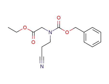 Molecular Structure of 16172-31-9 (<i>N</i>-benzyloxycarbonyl-<i>N</i>-(2-cyano-ethyl)-glycine ethyl ester)