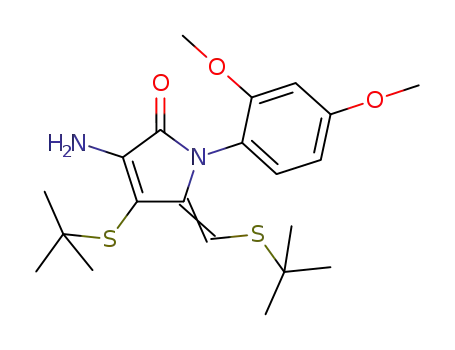 4-tertbutyl mercapto-5-tertbutyl mercapto methenyl-1-(2,4-dimethoxy-phenyl)-3-amino-1,5-dihydropyrrolidone
