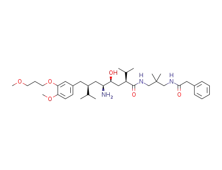 (2S,4S,5S,7S)-5-amino-N-(2,2-dimethyl-3-(2-phenylacetamido)propyl)-4-hydroxy-2-isopropyl-7-(4-methoxy-3-(3-methoxypropoxy)benzyl)-8-methylnonanamide
