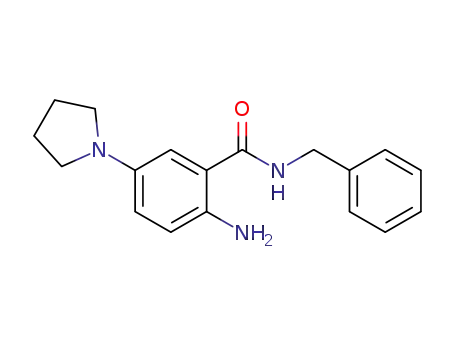 Molecular Structure of 1339011-07-2 (N-benzyl-2-amino-5-(pyrrolidin-1-yl)benzamide)