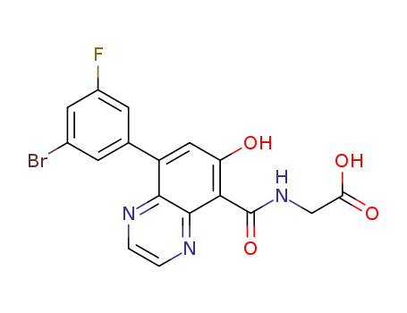 N-{[8-(3-bromo-5-fluorophenyl)-6-hydroxy-5-quinoxalinyl]carbonyl}glycine