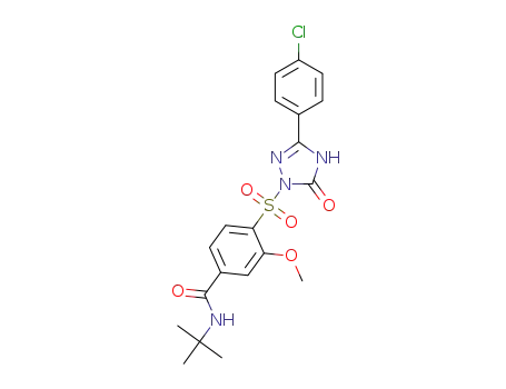 N-tert-butyl-4-{[3-(4-chlorophenyl)-5-oxo-4,5-dihydro-1H-1,2,4-triazol-1-yl]sulphonyl}-3-methoxybenzenecarboxamide
