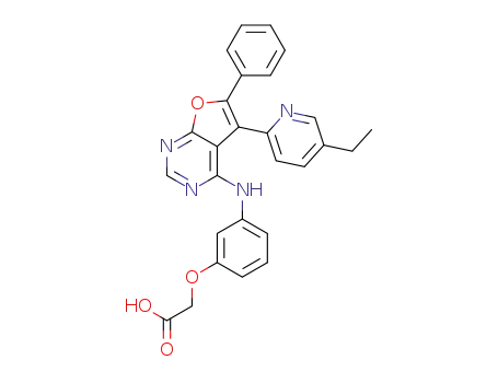 (3-{[5-(5-Ethylpyridin-2-yl)-6-phenylfuro[2,3-d]pyrimidin-4-yl]amino}phenoxy)acetic acid