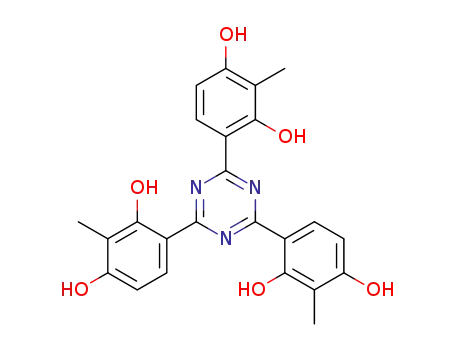 Molecular Structure of 434942-20-8 (2,4,6-tris(2,4-dihydroxy-3-methylphenyl)-1,3,5-triazine)