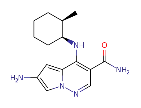 6-amino-4-((1S,2R)-2-methylcyclohexylamino)pyrrolo[1,2-b]pyridazine-3-carboxamide