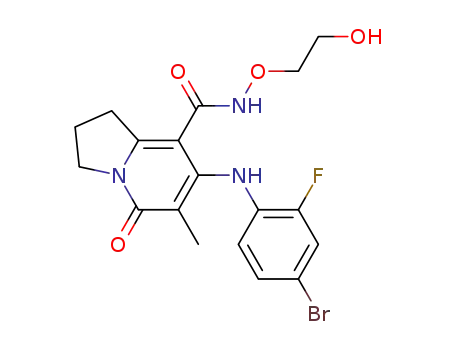 7-(4-bromo-2-fluoro-phenylamino)-6-methyl-5-oxo-1,3,5,1-tetrahydro-indolizine-8-carboxylic acid (2-hydroxy-ethoxy)-amide