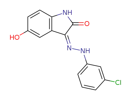(3Z)-5-hydroxy-1H-indole-2,3-dione 3-[(3-chlorophenyl)hydrazone]