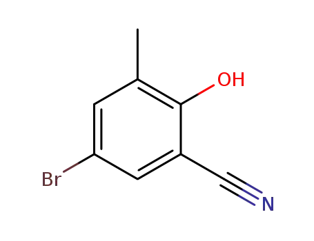 Molecular Structure of 913191-20-5 (5-BROMO-2-HYDROXY-3-METHYL-BENZONITRILE)