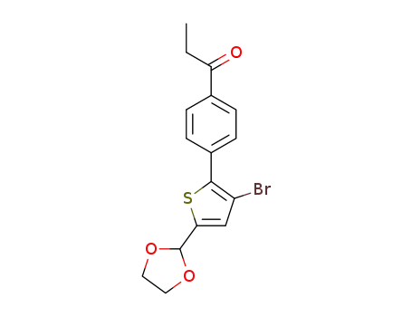 1-[4-(3-bromo-5-[1,3]dioxolan-2-ylthiophen-2-yl)-phenyl]-propan-1-one