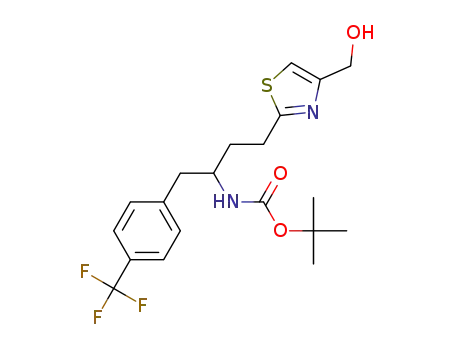 (+/-)-tert-butyl 4-(4-(hydroxymethyl)thiazol-2-yl)-1-(4-(trifluoromethyl)phenyl)butan-2-ylcarbamate
