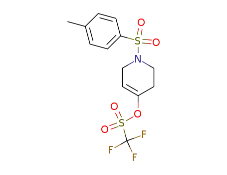Molecular Structure of 606926-42-5 (N-(4-methylphenylsulfonyl)-4-[(trifluoromethanesulfonyl)oxy]-1,2,3,6-tetrahydropyridine)