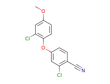 Molecular Structure of 1126633-10-0 (2-chloro-4-(2-chloro-4-methoxy-phenoxy)-benzonitrile)