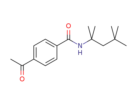 Molecular Structure of 1268261-51-3 (4-acetyl-N-(2,4,4-trimethylpentan-2-yl)benzamide)