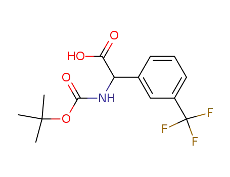 Molecular Structure of 146621-92-3 (N-BOC-2-(3-TRIFLUOROMETHYL-PHENYL)-DL-GLYCINE)