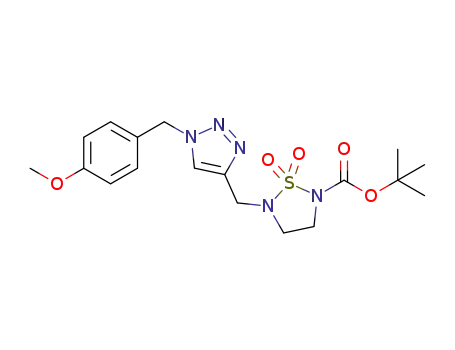 tert-butyl 5-[(1-(4-methoxybenzyl)-1H-1,2,3-triazol-4-yl)methyl]-1,2,5-thiadiazolidine-2-carboxylate 1,1-dioxide