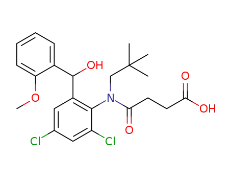 Butanoic acid,
4-[[2,4-dichloro-6-[hydroxy(2-methoxyphenyl)methyl]phenyl](2,2-dimethyl
propyl)amino]-4-oxo-