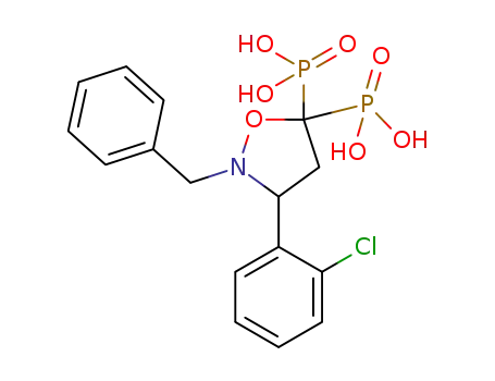 2-benzyl-3-o-chloro-phenyl-isoxazolidine-5,5-diyl-bisphosphonic acid