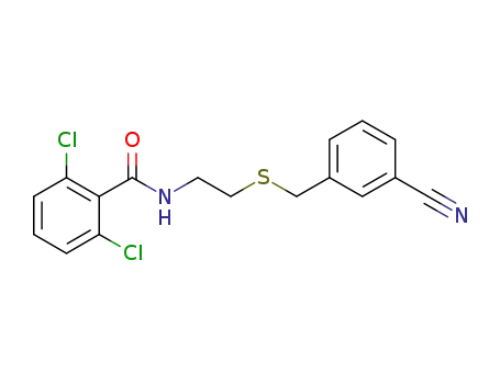 2,6-dichloro-N-[2-(3-cyanobenzylsulfanyl)ethyl]benzamide
