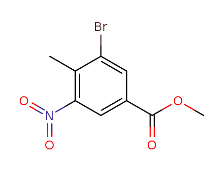 Molecular Structure of 223519-08-2 (3-BROMO-4-METHYL-5-NITROBENZOIC ACID METHYL ESTER)