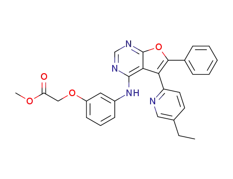 methyl (3-{[5-(5-ethylpyridin-2-yl)-6-phenylfuro[2,3-d]pyrimidin-4-yl]amino}phenoxy)acetate