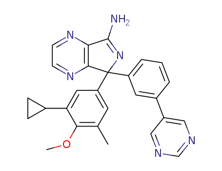 7-(3-cyclopropyl-4-methoxy-5-methyl-phenyl)-7-(3-pyrimidin-5-yl-phenyl)-7H-pyrrolo[3,4-b] pyrazin-5-ylamine