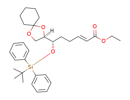 ethyl (2E,6S,7R)-6-tert-butyldiphenylsilyloxy-7,8-(cyclohexylidenedioxy)octenoate